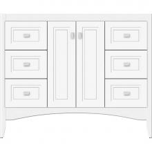 Strasser Woodenwork 32-577 - 42 X 21 X 34.5 Wallingford View Vanity Ogee Miter Sat White Sb