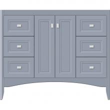 Strasser Woodenwork 33-832 - 42 X 21 X 34.5 Wallingford View Vanity Ogee Miter Sat Silver Sb