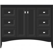 Strasser Woodenwork 32-785 - 42 X 21 X 34.5 Wallingford View Vanity Ogee Miter Sat Black Sb