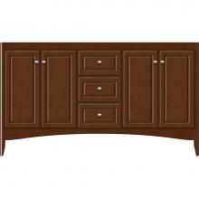 Strasser Woodenwork 30-196 - 60 X 18 X 34.5 Wallingford View Vanity Ultra Pecan Cherry Db