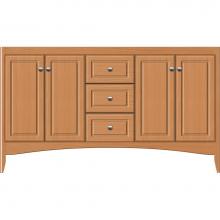 Strasser Woodenwork 30-339 - 60 X 18 X 34.5 Wallingford View Vanity Ultra Nat Oak Db