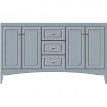 Strasser Woodenwork 30-316 - 60 X 21 X 34.5 Wallingford View Vanity Ultra Silver Oak Db