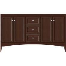 Strasser Woodenwork 33-401 - 60 X 18 X 34.5 Wallingford View Vanity Ultra Choc Oak Db