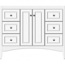 Strasser Woodenwork 30-239 - 42 X 18 X 34.5 Wallingford View Vanity Ultra Sat White Sb