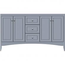 Strasser Woodenwork 33-707 - 60 X 18 X 34.5 Wallingford View Vanity Ultra Sat Silver Db