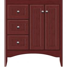 Strasser Woodenwork 30-629 - 30 X 18 X 34.5 Wallingford View Vanity Beaded Dk Cherry Lh