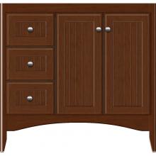 Strasser Woodenwork 30-549 - 36 X 21 X 34.5 Wallingford View Vanity Beaded Pecan Cherry Lh