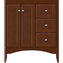 Strasser Woodenwork 30-552 - 30 X 18 X 34.5 Wallingford View Vanity Beaded Pecan Cherry Rh