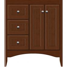 Strasser Woodenwork 30-553 - 30 X 21 X 34.5 Wallingford View Vanity Beaded Pecan Cherry Lh