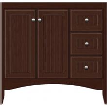 Strasser Woodenwork 33-166 - 36 X 18 X 34.5 Wallingford View Vanity Beaded Choc Cherry Rh