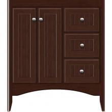 Strasser Woodenwork 33-170 - 30 X 18 X 34.5 Wallingford View Vanity Beaded Choc Cherry Rh