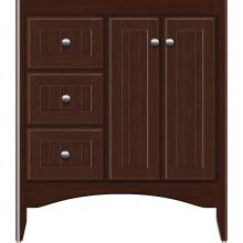 Strasser Woodenwork 33-171 - 30 X 21 X 34.5 Wallingford View Vanity Beaded Choc Cherry Lh