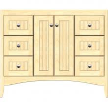 Strasser Woodenwork 30-572 - 42 X 21 X 34.5 Wallingford View Vanity Beaded Nat Maple Sb