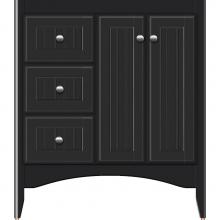 Strasser Woodenwork 30-699 - 30 X 21 X 34.5 Wallingford View Vanity Beaded Sat Black Lh