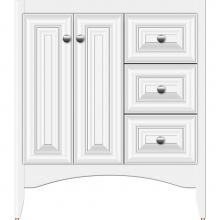 Strasser Woodenwork 30-988 - 30 X 18 X 34.5 Wallingford View Vanity Classic Miter Sat White Rh