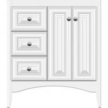 Strasser Woodenwork 30-983 - 30 X 21 X 34.5 Wallingford View Vanity Classic Miter Sat White Lh