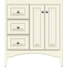 Strasser Woodenwork 32-001 - 30 X 21 X 34.5 Wallingford View Vanity Classic Miter Sat Biscuit Lh