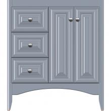 Strasser Woodenwork 33-786 - 30 X 21 X 34.5 Wallingford View Vanity Classic Miter Sat Silver Lh