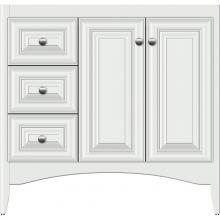 Strasser Woodenwork 33-988 - 36 X 21 X 34.5 Wallingford View Vanity Classic Miter Powder Grey Lh