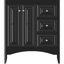 Strasser Woodenwork 32-148 - 30 X 18 X 34.5 Wallingford View Vanity Classic Miter Sat Black Rh