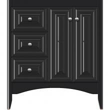 Strasser Woodenwork 32-147 - 30 X 21 X 34.5 Wallingford View Vanity Classic Miter Sat Black Lh