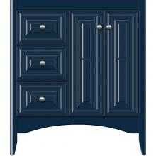 Strasser Woodenwork 32-053 - 30 X 18 X 34.5 Wallingford View Vanity Classic Miter Lapis Night Lh