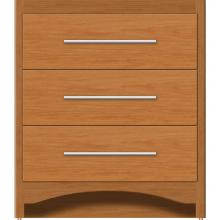 Strasser Woodenwork 45-469 - 30 X 21 X 34.5 Ravenna Town Vanity Slab Nat Cherry 3 Drw