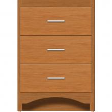 Strasser Woodenwork 45-233 - 24 X 21 X 34.5 Ravenna Town Vanity Slab Nat Cherry 3 Drw