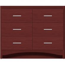 Strasser Woodenwork 45-858 - 42 X 18 X 34.5 Ravenna Town Vanity Slab Dk Cherry 6 Drw