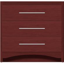 Strasser Woodenwork 45-640 - 36 X 18 X 34.5 Ravenna Town Vanity Slab Dk Cherry 3 Drw