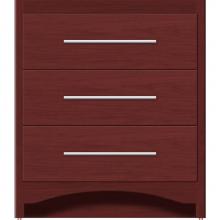 Strasser Woodenwork 45-465 - 30 X 21 X 34.5 Ravenna Town Vanity Slab Dk Cherry 3 Drw