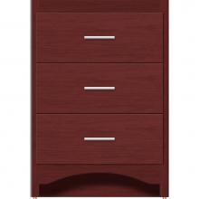 Strasser Woodenwork 45-002 - 24 X 18 X 34.5 Ravenna Town Vanity Slab Dk Cherry 3 Drw