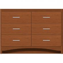 Strasser Woodenwork 46-113 - 48 X 18 X 34.5 Ravenna Town Vanity Slab Cinn Cherry 6 Drw