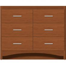 Strasser Woodenwork 46-004 - 42 X 21 X 34.5 Ravenna Town Vanity Slab Cinn Cherry 6 Drw