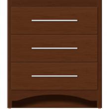 Strasser Woodenwork 45-462 - 30 X 21 X 34.5 Ravenna Town Vanity Slab Pecan Cherry 3 Drw