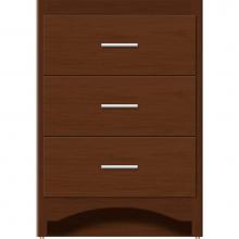 Strasser Woodenwork 44-977 - 24 X 18 X 34.5 Ravenna Town Vanity Slab Pecan Cherry 3 Drw