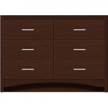Strasser Woodenwork 46-230 - 48 X 21 X 34.5 Ravenna Town Vanity Slab Choc Cherry 6 Drw