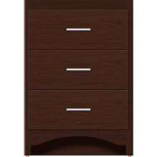 Strasser Woodenwork 45-242 - 24 X 21 X 34.5 Ravenna Town Vanity Slab Choc Cherry 3 Drw