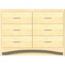 Strasser Woodenwork 46-228 - 48 X 21 X 34.5 Ravenna Town Vanity Slab Nat Maple 6 Drw