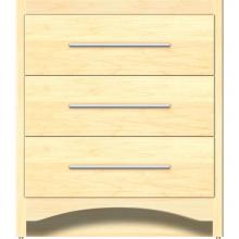 Strasser Woodenwork 45-470 - 30 X 21 X 34.5 Ravenna Town Vanity Slab Nat Maple 3 Drw