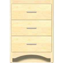 Strasser Woodenwork 45-234 - 24 X 21 X 34.5 Ravenna Town Vanity Slab Nat Maple 3 Drw