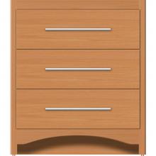 Strasser Woodenwork 45-471 - 30 X 21 X 34.5 Ravenna Town Vanity Slab Nat Oak 3 Drw