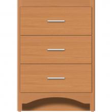 Strasser Woodenwork 45-235 - 24 X 21 X 34.5 Ravenna Town Vanity Slab Nat Oak 3 Drw