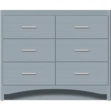 Strasser Woodenwork 46-018 - 42 X 21 X 34.5 Ravenna Town Vanity Slab Silver Oak 6 Drw