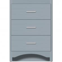 Strasser Woodenwork 45-015 - 24 X 18 X 34.5 Ravenna Town Vanity Slab Silver Oak 3 Drw