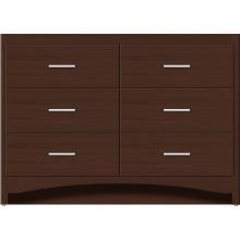 Strasser Woodenwork 46-112 - 48 X 18 X 34.5 Ravenna Town Vanity Slab Choc Oak 6 Drw