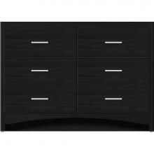 Strasser Woodenwork 46-117 - 48 X 18 X 34.5 Ravenna Town Vanity Slab Midnight Oak 6 Drw