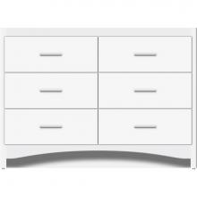 Strasser Woodenwork 46-126 - 48 X 18 X 34.5 Ravenna Town Vanity Slab Sat White 6 Drw