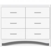 Strasser Woodenwork 46-017 - 42 X 21 X 34.5 Ravenna Town Vanity Slab Sat White 6 Drw
