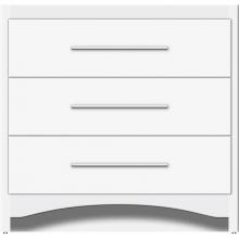 Strasser Woodenwork 45-761 - 36 X 21 X 34.5 Ravenna Town Vanity Slab Sat White 3 Drw